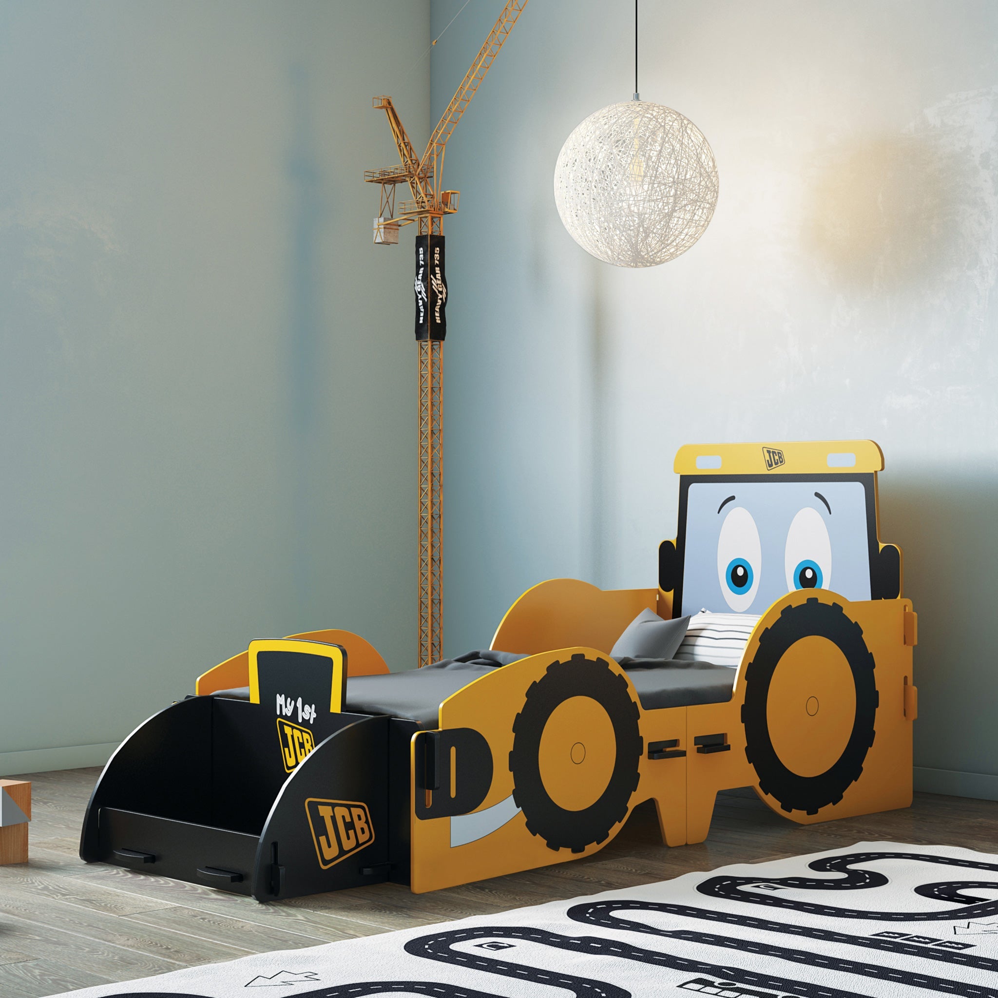 Joey JCB Toddler Bed in a contemporary room setting.