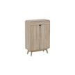 Front view of the shoe cupboard. It shows the doors and top pull-out drawer.