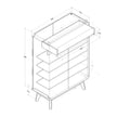 All internal and external dimensions of the shoe cupboard.