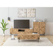 Coffee table in a modernly decorated living room with other furniture of the same style (TV cabinet etc).