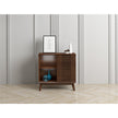 4 cube display cabinet on show in a modernly decorated room, with the sliding door covering 1 side.