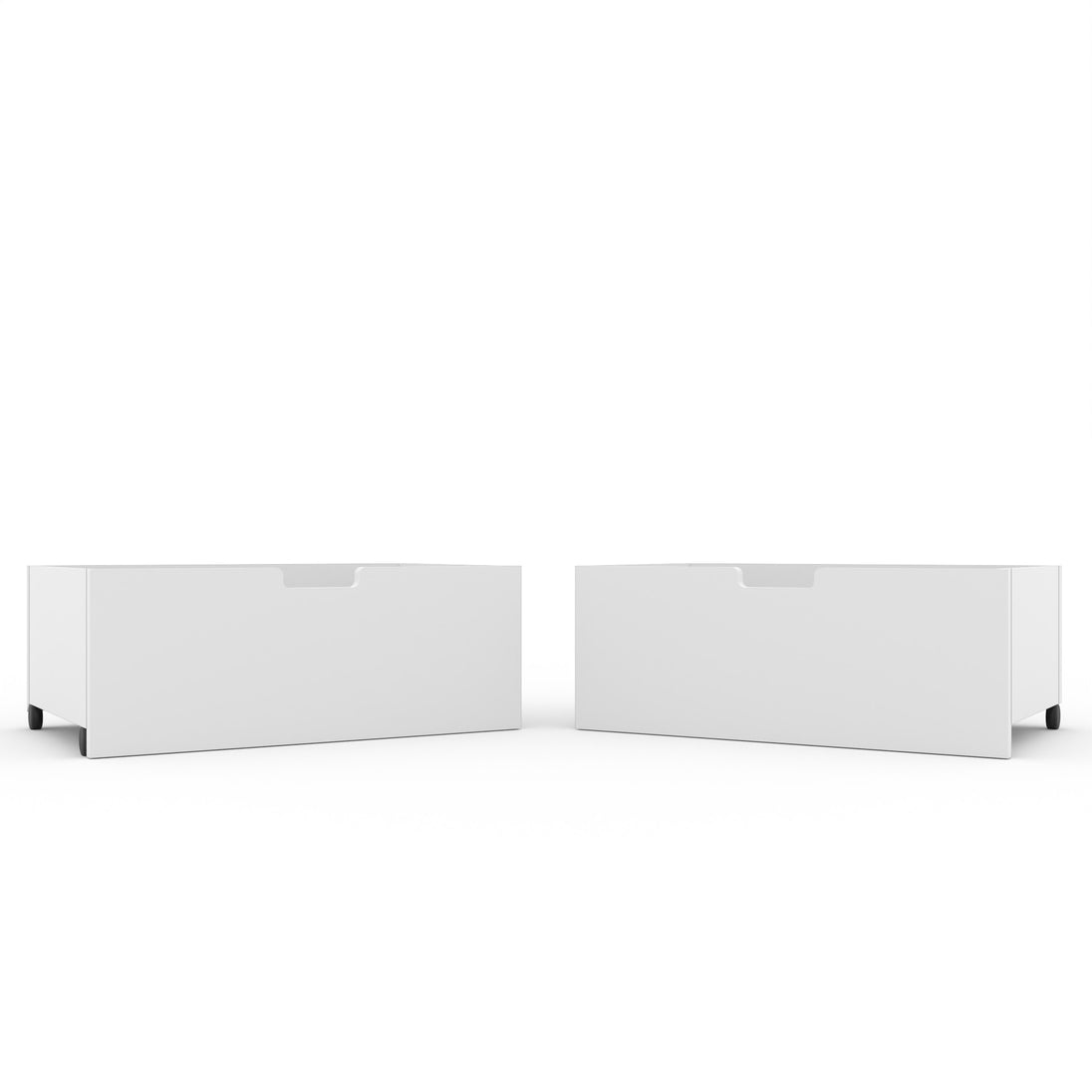 2 open drawer units on a white background