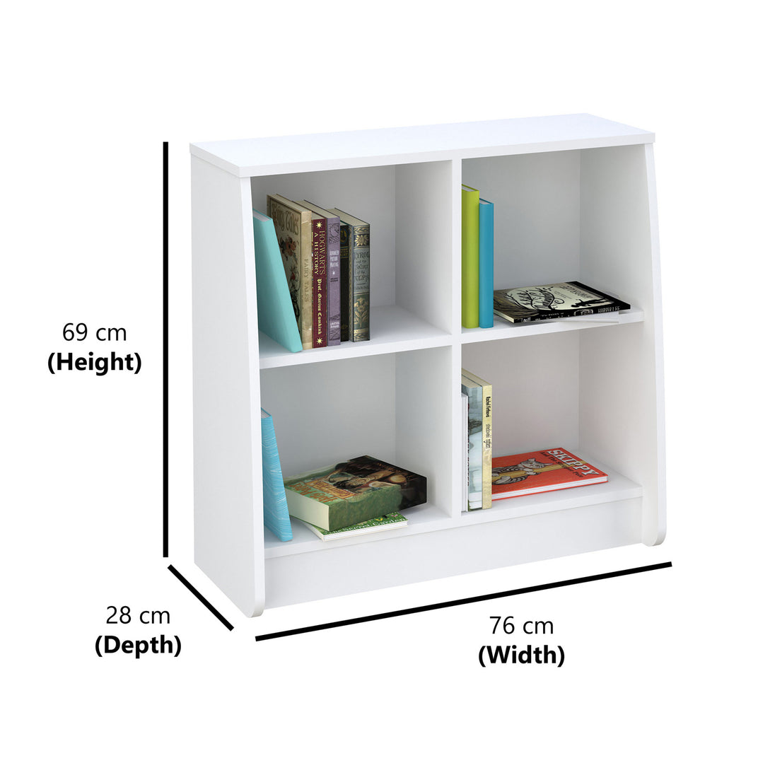 Dimensions of the bookcase.