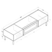 All internal and external dimensions of the tv cabinet.