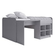 Front right side view of the mid sleeper bed frame.
