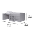 Dimensions of the grey mid sleeper bed frame only and nothing else.